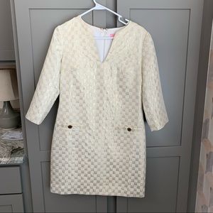 Lilly Pulitzer Gold dress.